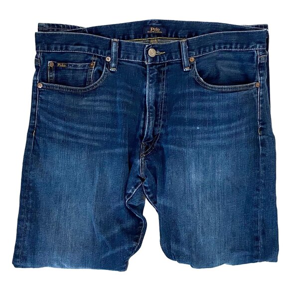 Polo Ralph Lauren Varick Slim Straight Mens Jeans 36 x 30 Blue - Picture 1 of 8